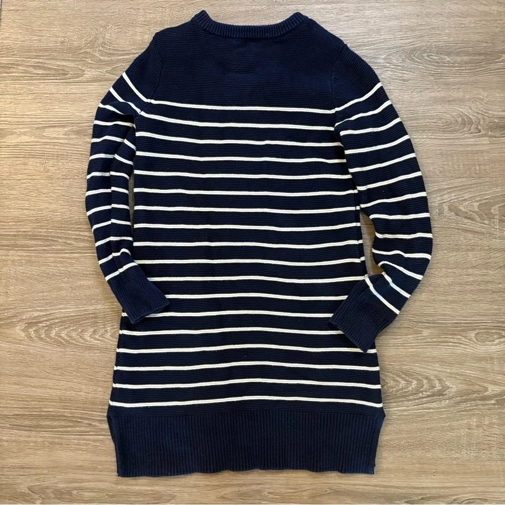 GAP Kids Navy and White Striped Dress Sz 10 Preppy Classic Sailorcore Cozy EUC‌‌